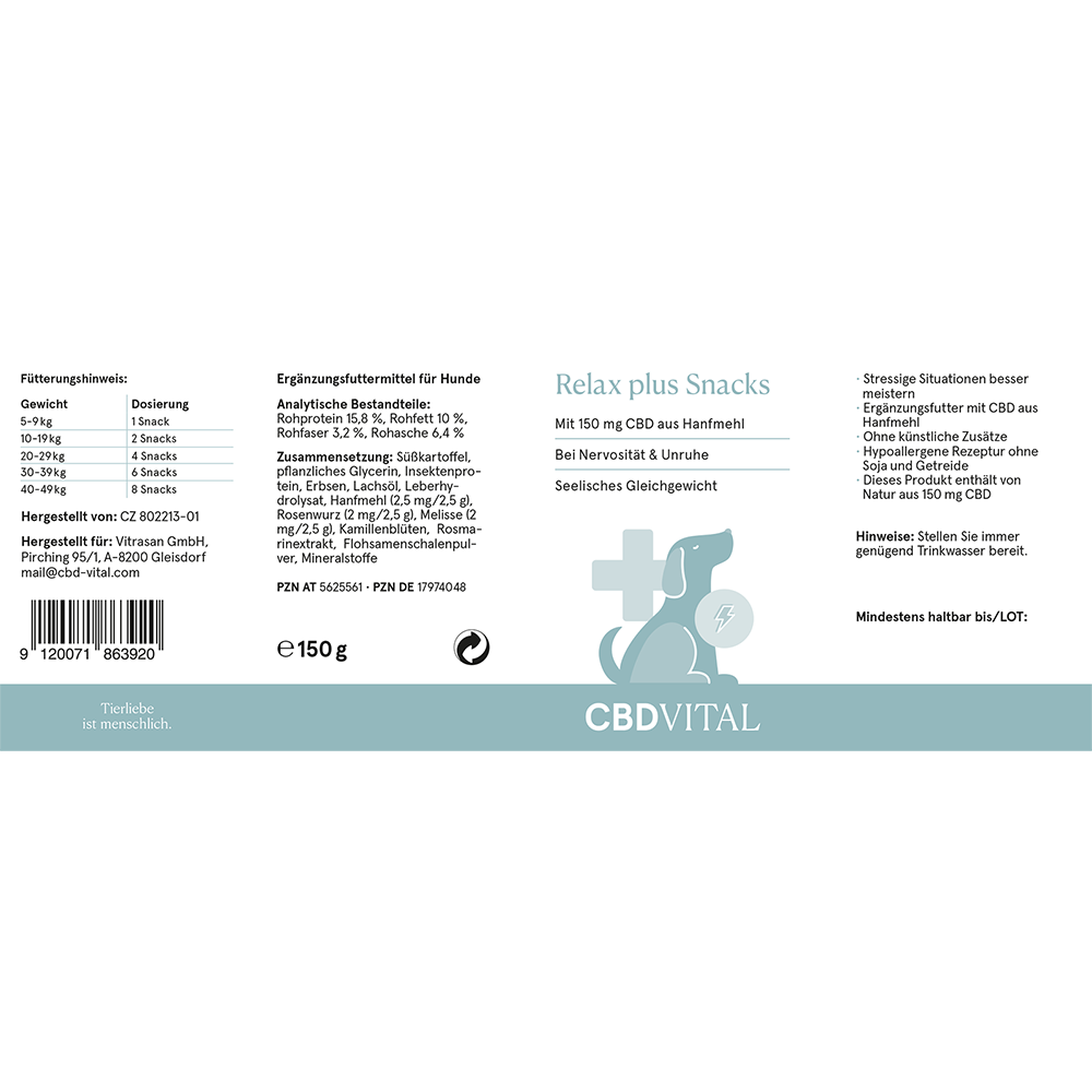 Relax plus Snacks für Hunde - High Standards