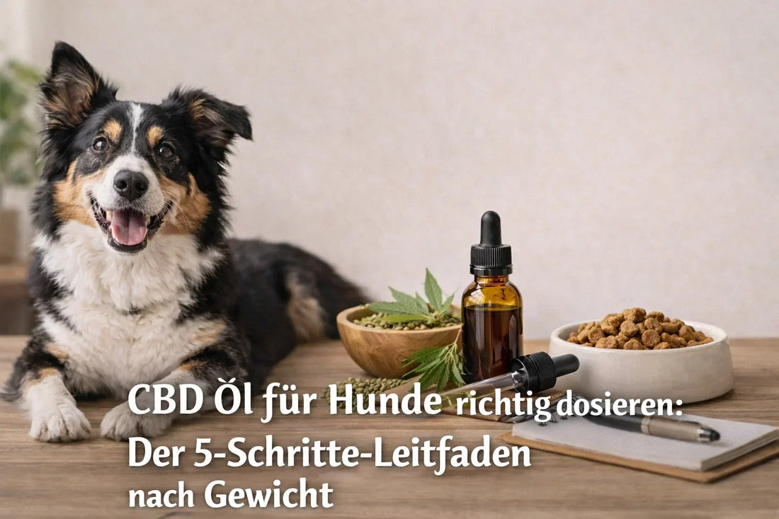 CBD Öl für Hunde richtig dosieren: Der 5-Schritte-Leitfaden nach Gewicht